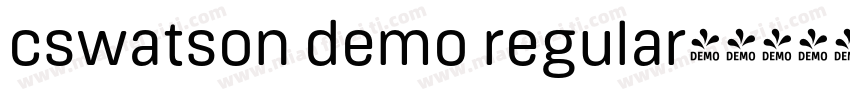 cswatson demo regular字体转换
